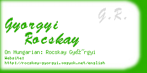 gyorgyi rocskay business card